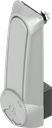 poignée escamotable à double cylindre « longue » pour demi-cylindre 40 mm et 45 mm (A = 30 mm et 40 mm), polyamide GF gris RAL 7038