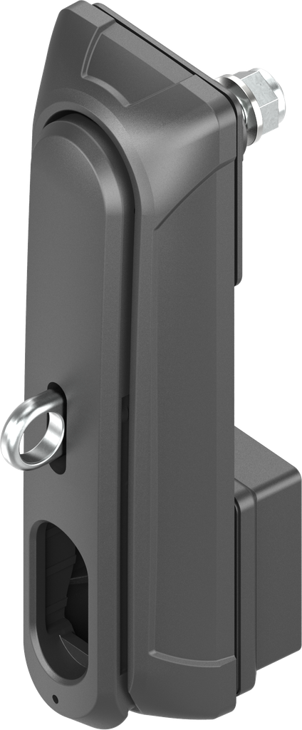 Zwenkgreep "kort" voor hangslot zonder module, polyamide GF zwart