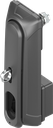 Zwenkgreep "kort" voor hangslot zonder module, polyamide GF zwart