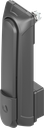 poignée escamotable « longue » sans module, polyamide GF noir