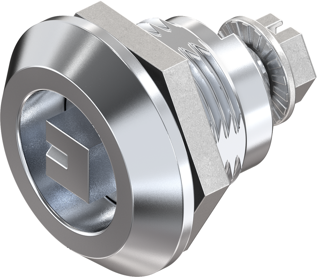 Chiusura 1/4 di giro quadro 8 con riferimento resistente alle vibrazioni, zama cromato