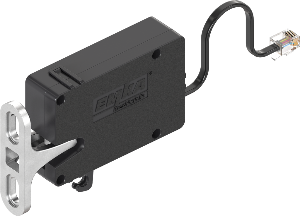 Cierre de un punto con apertura de emergencia, Basic delayed Re-Lock, poliamida GF negro