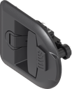 Maniglia ad incasso a T a compressione per cilindro plug sistema 3, poliammide GF nero e zama nero verniciato a polvere