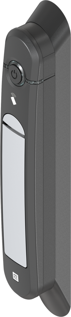 Swinghandle Agent E BLE, Zinc die white aluminium powder-coated and polyamide GF black