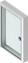 finestra in alluminio con cornice di 61 mm con chiusura 1/4 di giro con cilindro frontale chiave EK 333, alluminio anodizzato