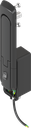 Flat swinghandle with electromechanical release, Zinc die black powder-coated
