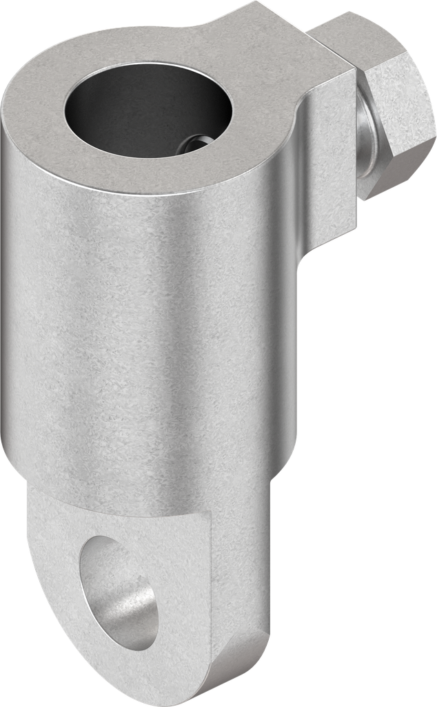 Adapter voor ronde stang, Zamak verzinkt