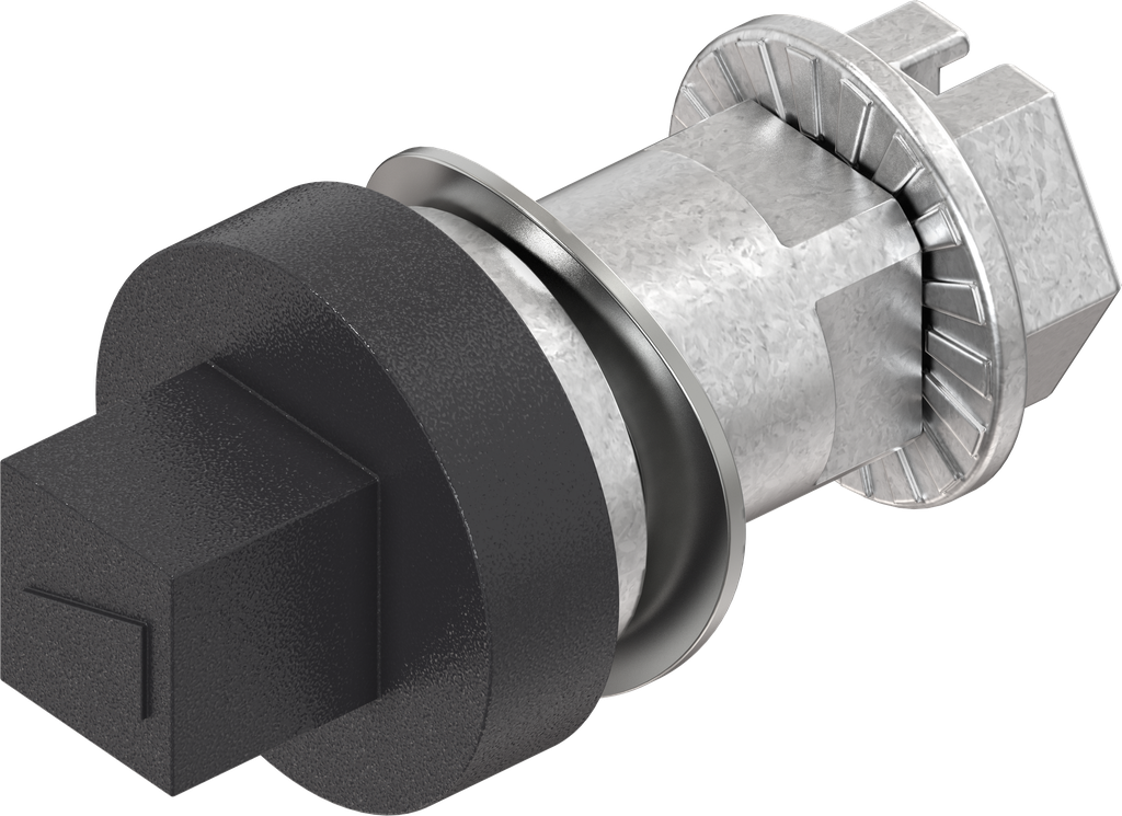 Insert square 7, Zinc die black powder-coated