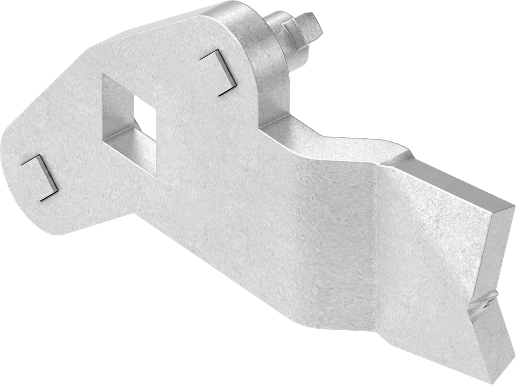 Linguetta per aste a 3 punti di chiusura sinistra, acciaio zincato