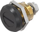 Safety quarter turn slot 2 x 4, Brass and zinc die black powder-coated