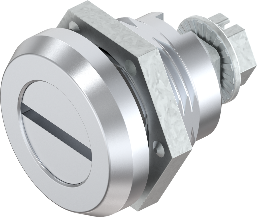 Chiusura 1/4 di giro di sicurezza con Taglio 2x4, ottone e zama cromato