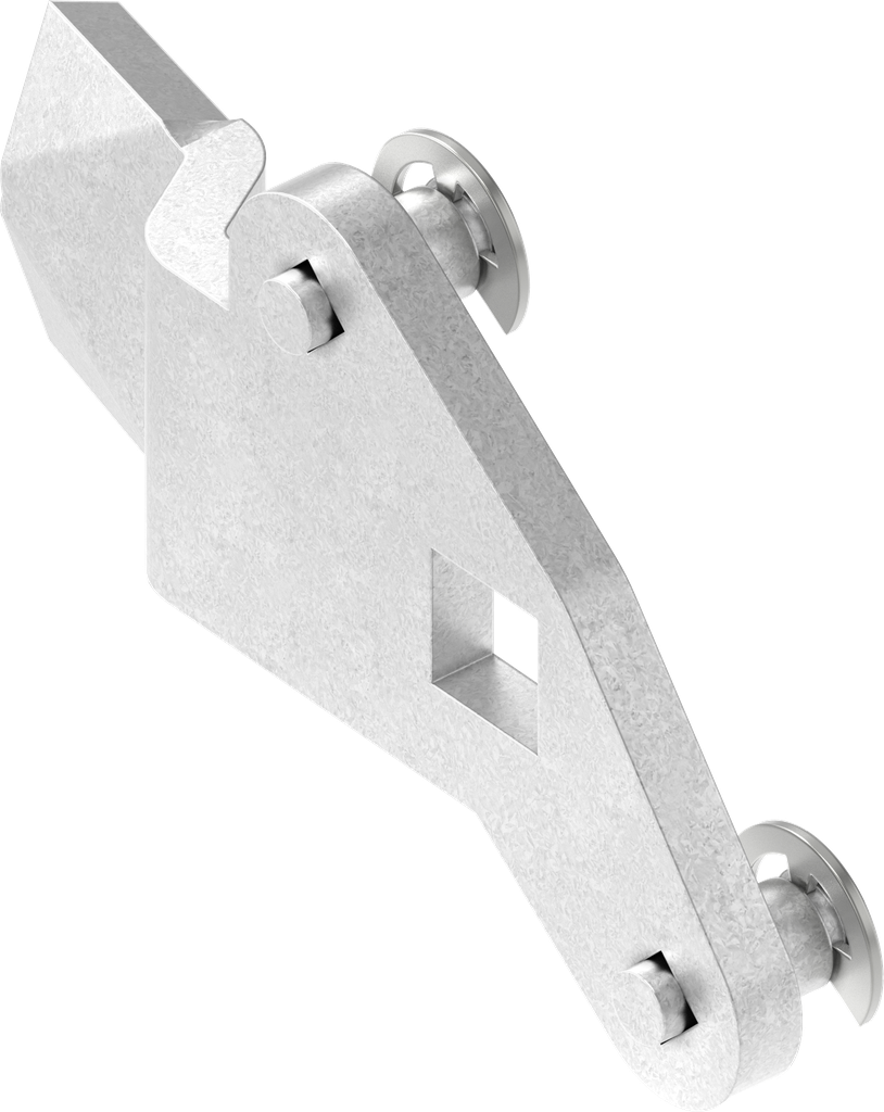 Vleugellip rechts, Staal verzinkt