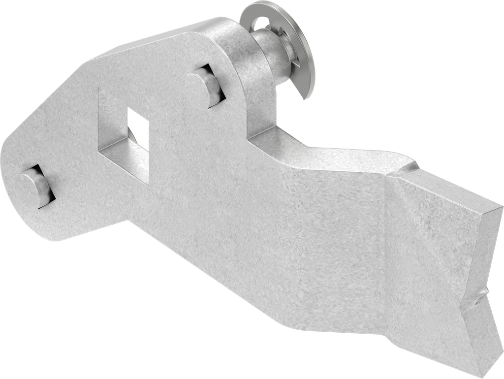 came avec adaptateur à gauche, acier zingué