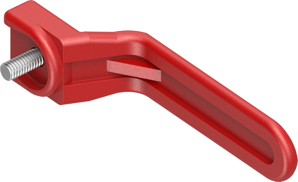 Maniglia interna, poliammide rosso