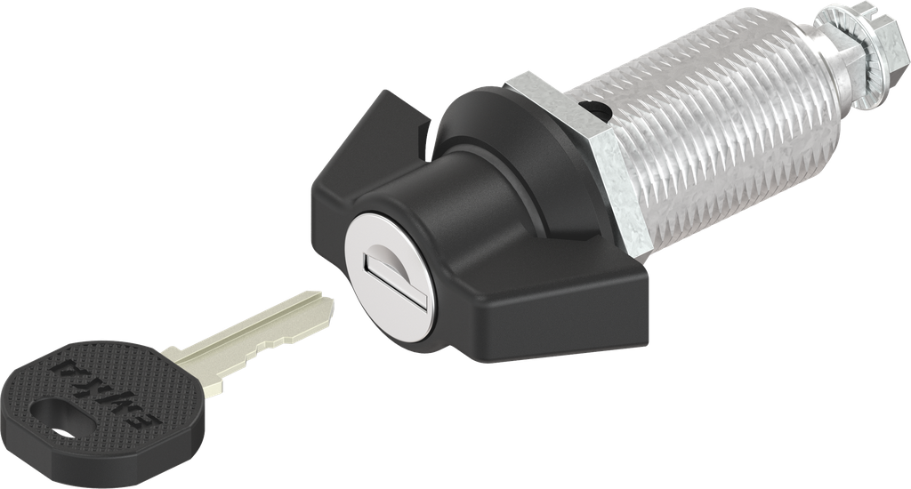 Chiusura 1/4 di giro a compressione con presa a farfalla chiave EK 333, zama nero verniciato a polvere