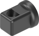 guide pour tringles rondes 8 mm, polyamide GF noir