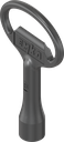 Llave para inserto cuadradillo 8, zamak recubierto de polvo negro