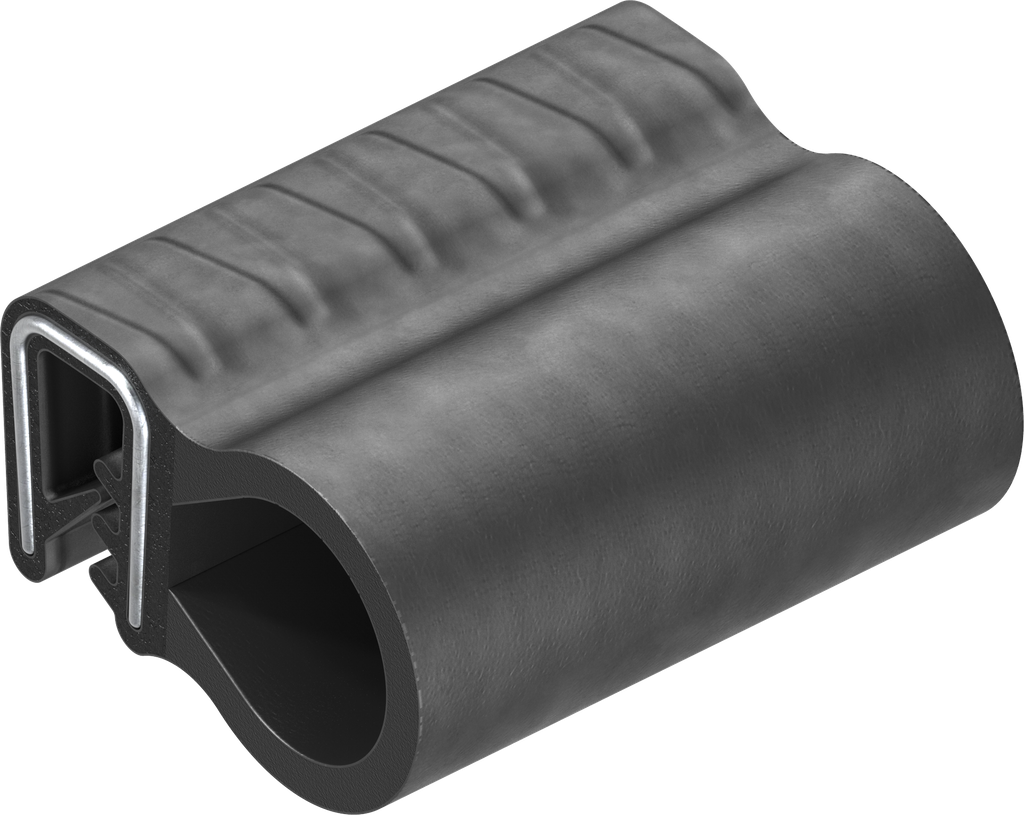 Afdichtprofiel zelfklemmend, Sponsrubber EPDM; klemprofiel EPDM 65 ± 5 Shore A zwart