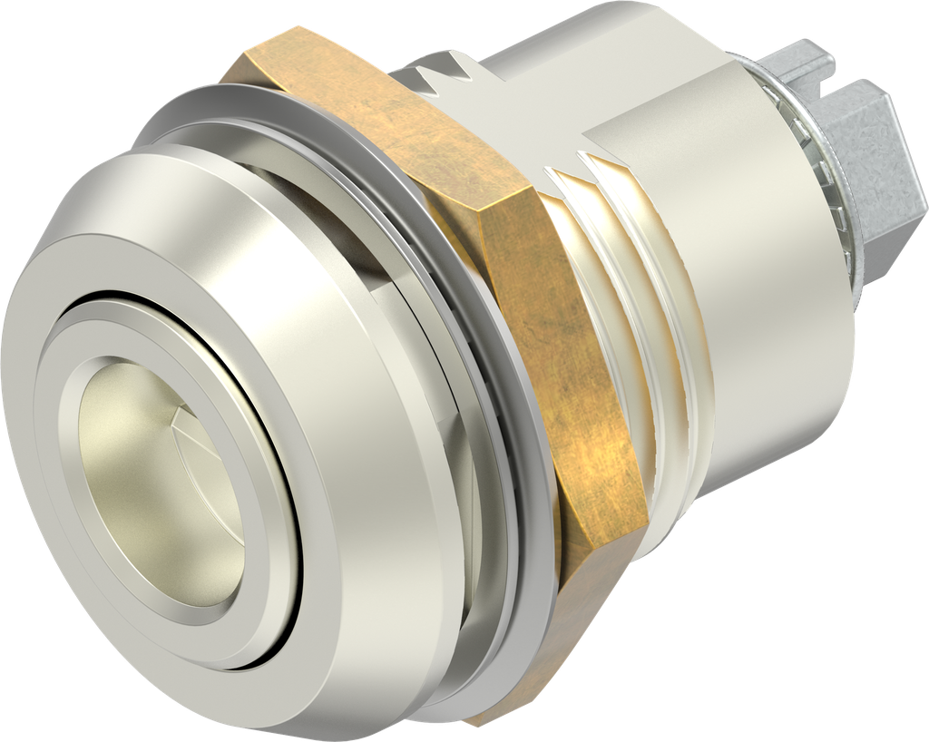 Chiusura 1/4 di giro a doppia funzione intaglio 2x2,5 sicurezza antimonete, zama nichelato