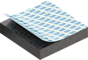 Zellgummi 6 x 30 mm, EPDM schwarz dehnungsfrei und selbstklebende Montagehilfe