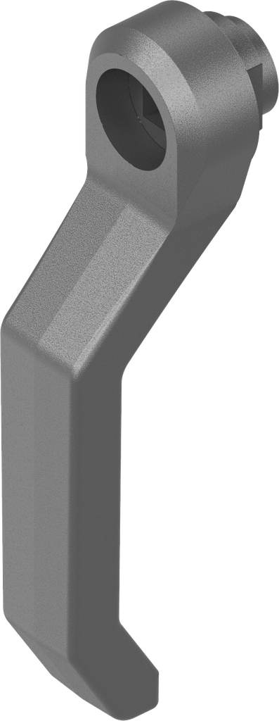 Maneta exterior, corta, para eje de acero, poliamida GF negro