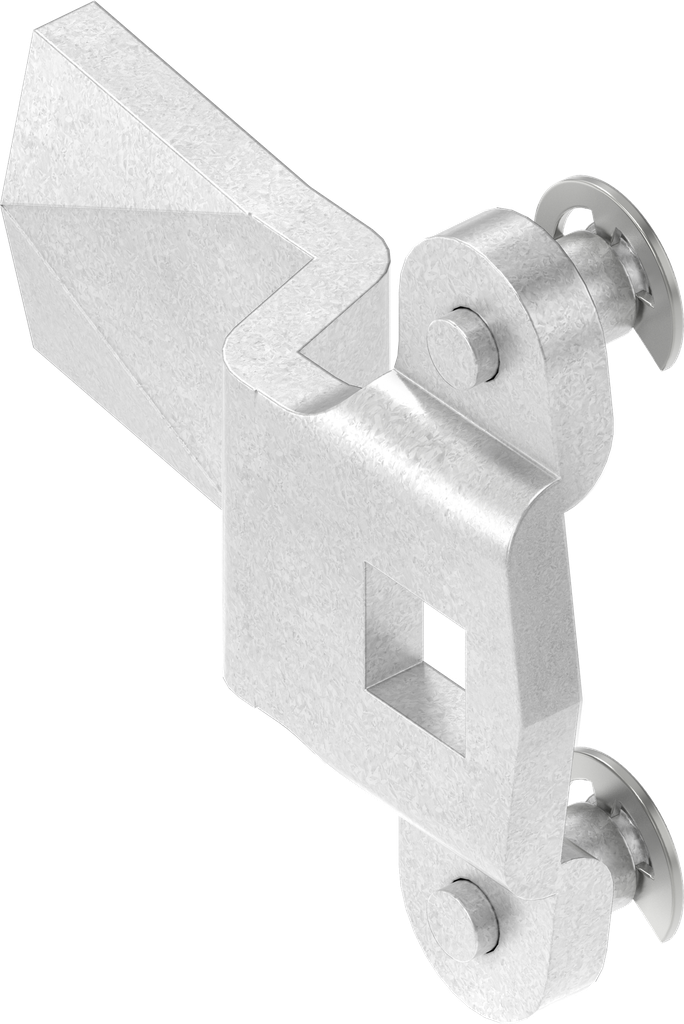 Linguetta per aste a 3 punti di chiusura, acciaio zincato