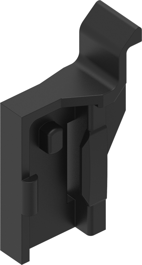 sabot d'arrêt pour tringle plate, polyamide GF noir