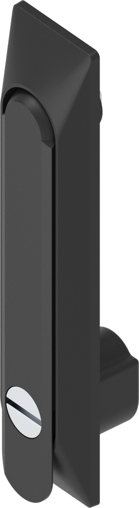 poignée escamotable 1 150 avec embase universelle avec rotor fente 2x4, polyamide GF noir