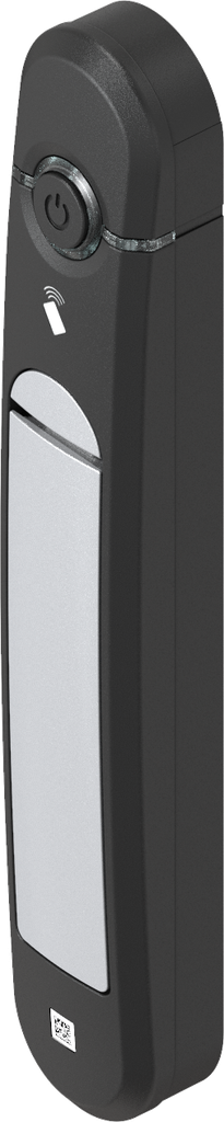 Schwenkgriff Agent E Stand-Alone mit RFID Kartenleser 13,56 MHz, GD-Zn weißaluminium gepulvert und Polyamid GF schwarz