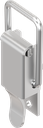 Spanslot met spanbeugel zonder oog voor hangslot, met montagegaten, RVS 304