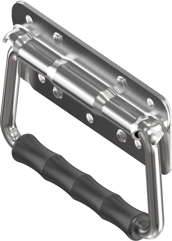 Chest handle with piano wire torsion spring, Stainless steel AISI 304