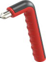 Martillo básico de emergencia, acero y poliamida rojo