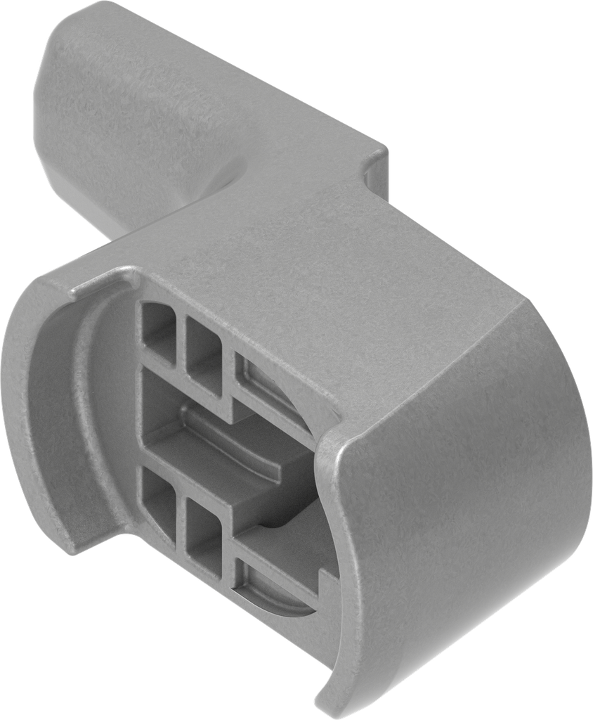 Came d'encliquetage H = 22 mm, polyamide GF gris argent métallisé