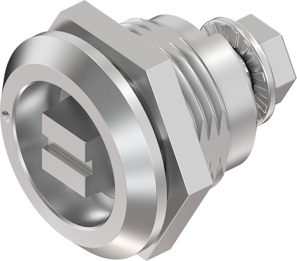 Chiusura 1/4 di giro versione ferroviaria con riferimento, acciaio inox AISI 303