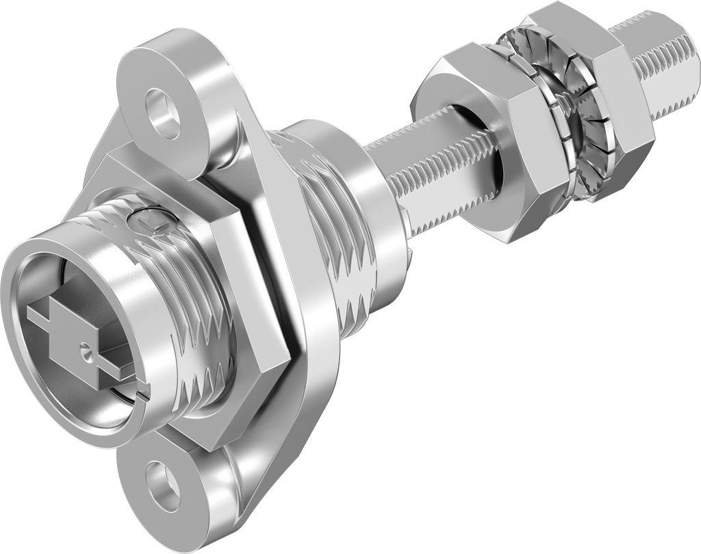 Chiusura 1/4 di giro a compressione per montaggio a filo versione ferroviaria con aletta versione sinistra, acciaio inox AISI 316