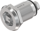 Draai-span-slot links vierkant 7 met aanduiding, RVS 316