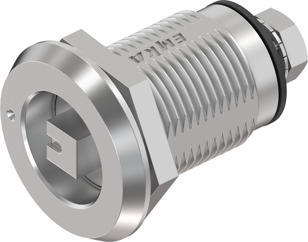 Chiusura 1/4 di giro a compressione quadro 7 con riferimento, versione destra, acciaio inox AISI 316