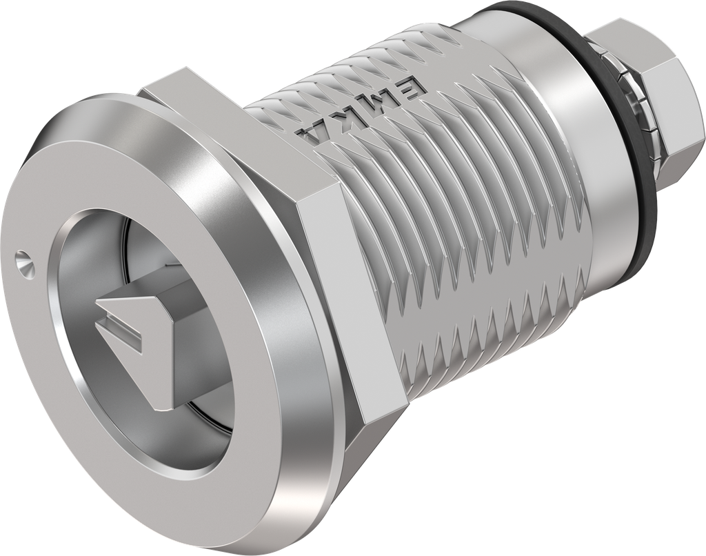 Draai-span-slot rechts driekant 8 met aanduiding , RVS 316