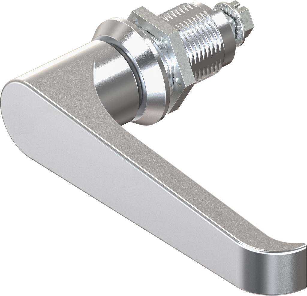 Cuarto de vuelta con maneta en L, sin llave, zamak cromado