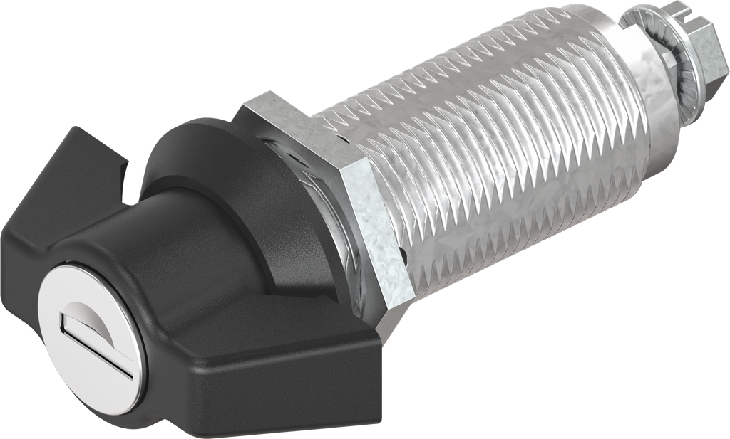 Chiusura 1/4 di giro con presa a farfalla, chiave EK333, zama nero verniciato a polvere