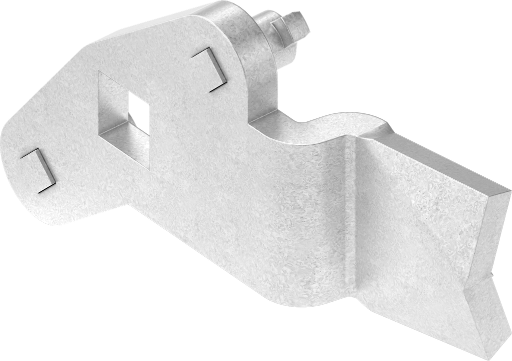 Lengüeta con conexión de varillas, izquierda, acero galvanizado