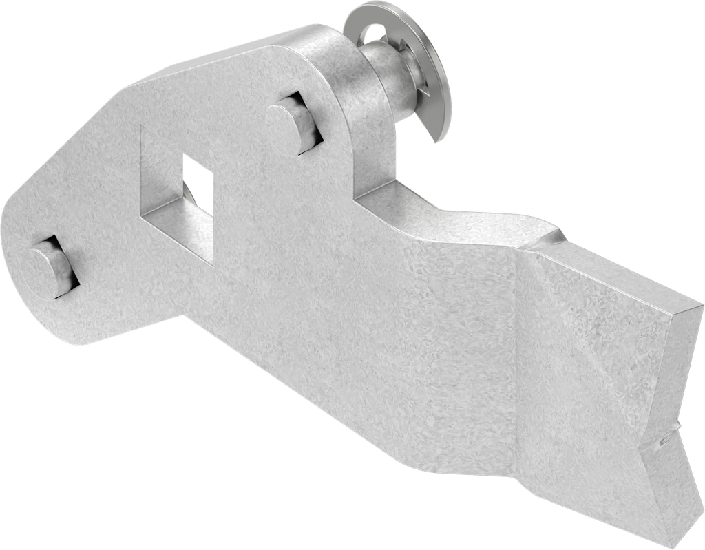 Linguetta per aste a 3 punti di chiusura sinistra, acciaio zincato