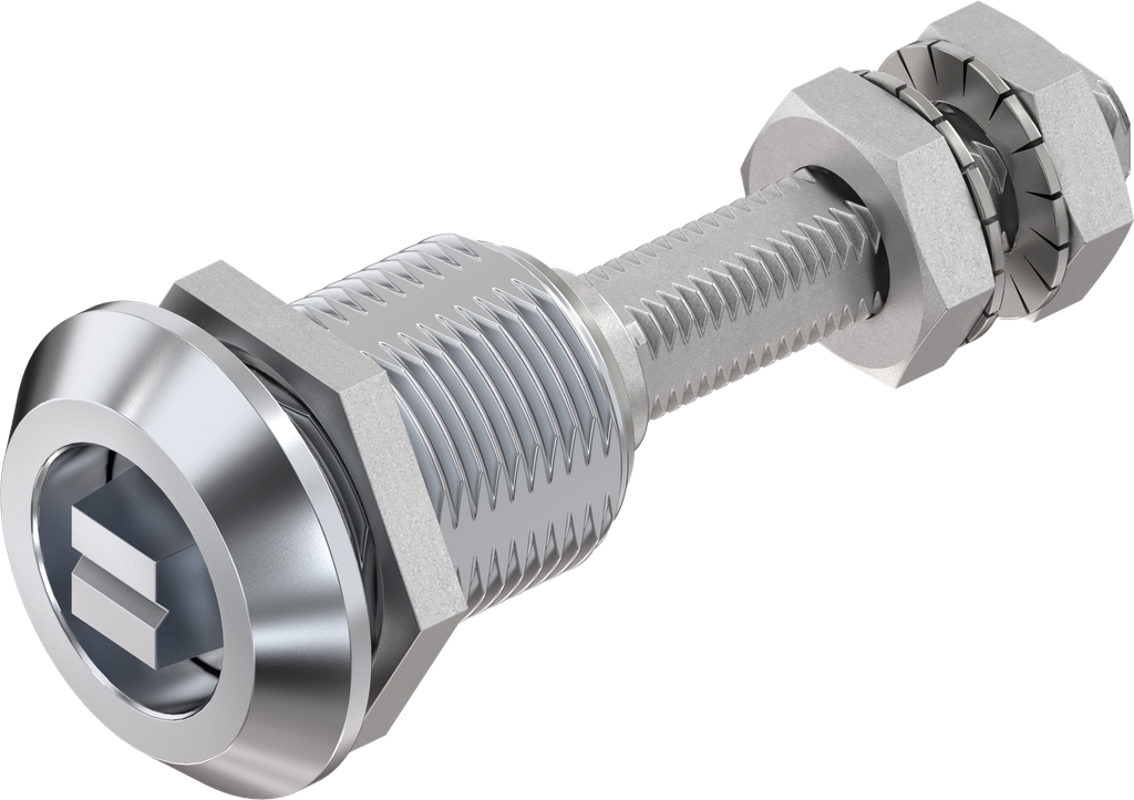 Cierre de compresión con lengüeta ajustable, versión ferrocarril, zamak cromado