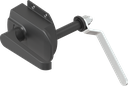 Chiusura per porte per montaggio esterno con maniglia interna, poliammide 66 GF 50 nero