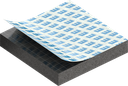 Zellgummi 5 x 30 mm, EPDM schwarz dehnungsfrei und selbstklebende Montagehilfe
